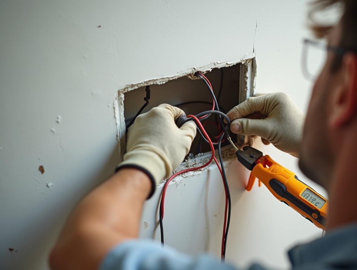 Montáž nových elektrických rozvodov a zásuviek